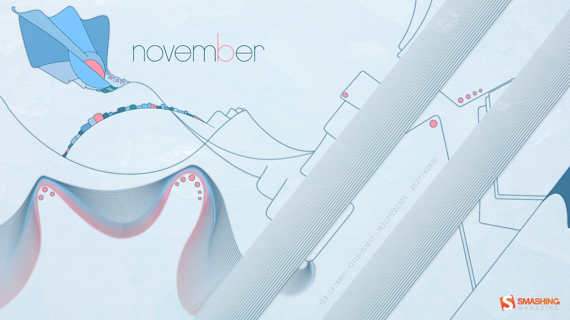 November 2012 Calendar wallpaper (1) #16 - 1920x1080