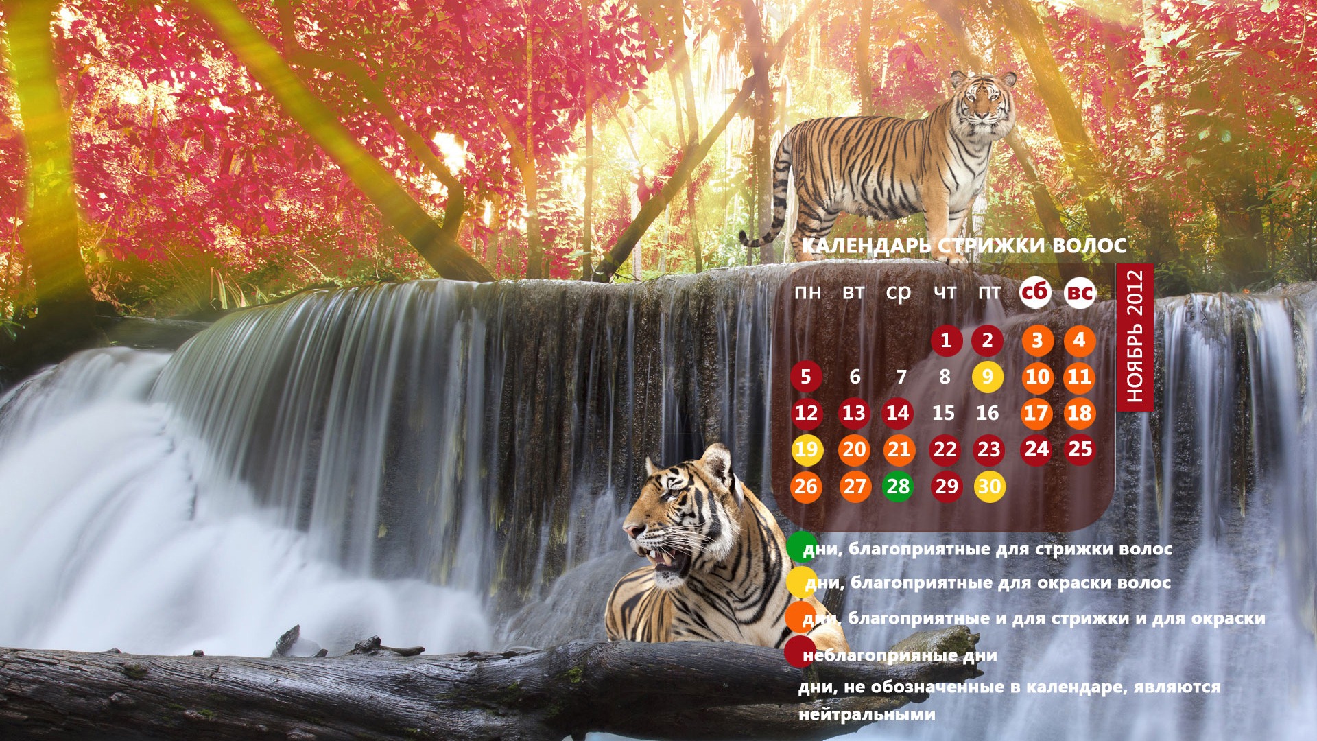 November 2012 Kalender Wallpaper (2) #18 - 1920x1080