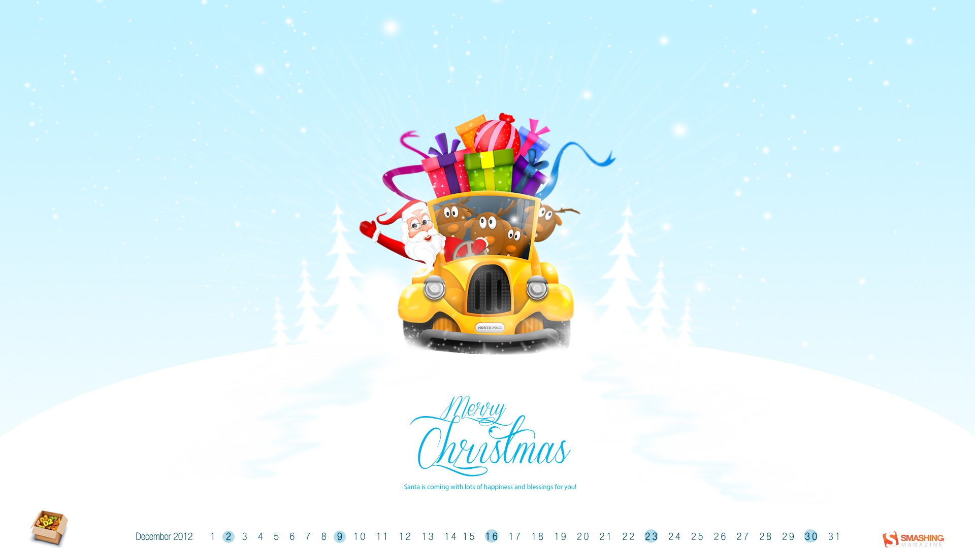 December 2012 Calendar wallpaper (2) #7 - 1920x1080