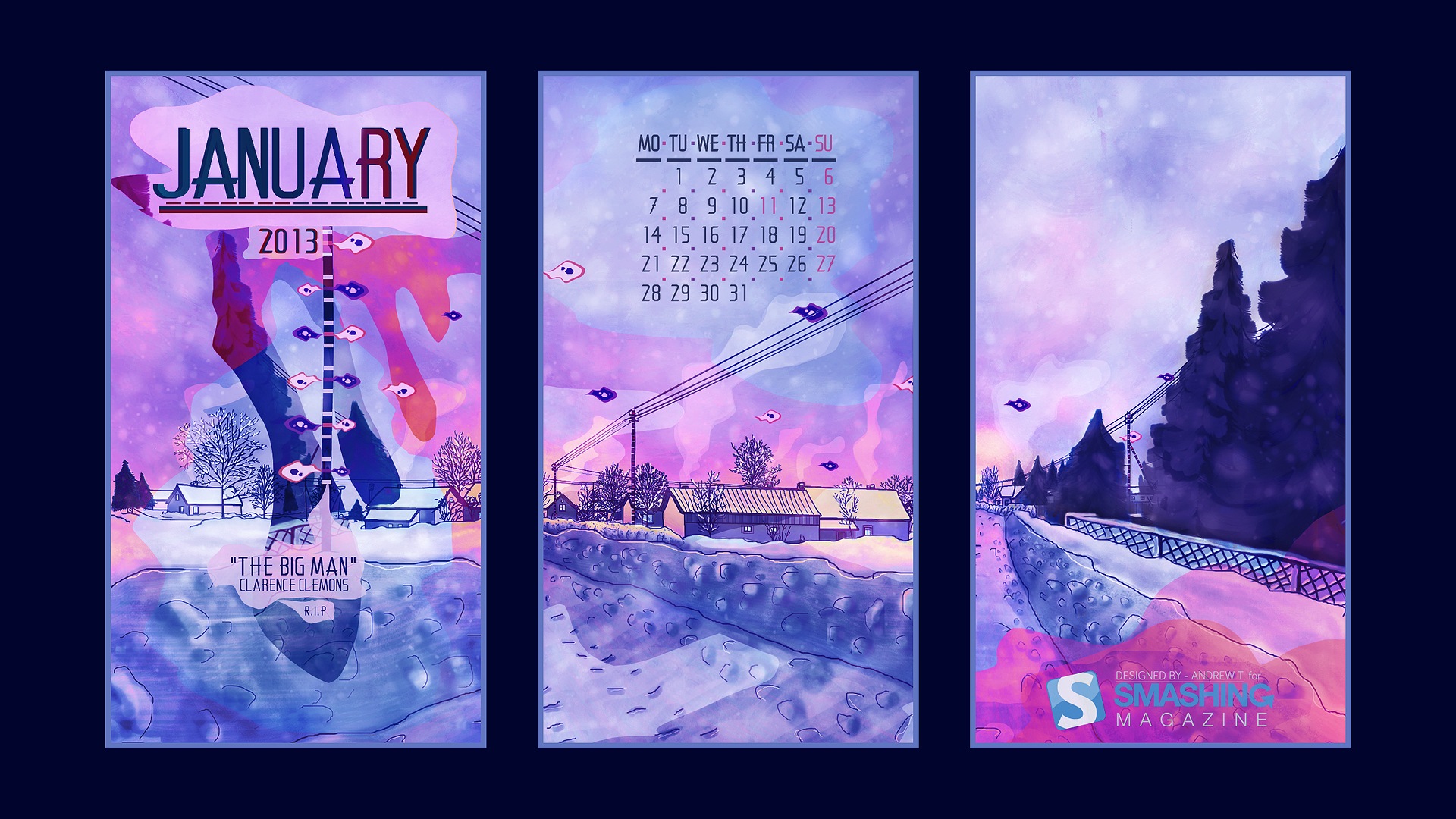 Januar 2013 Kalender Wallpaper (2) #6 - 1920x1080