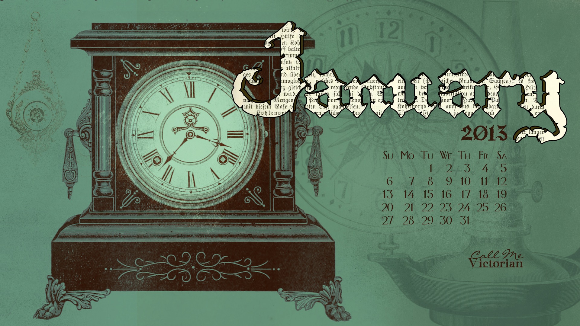 Januar 2013 Kalender Wallpaper (2) #13 - 1920x1080