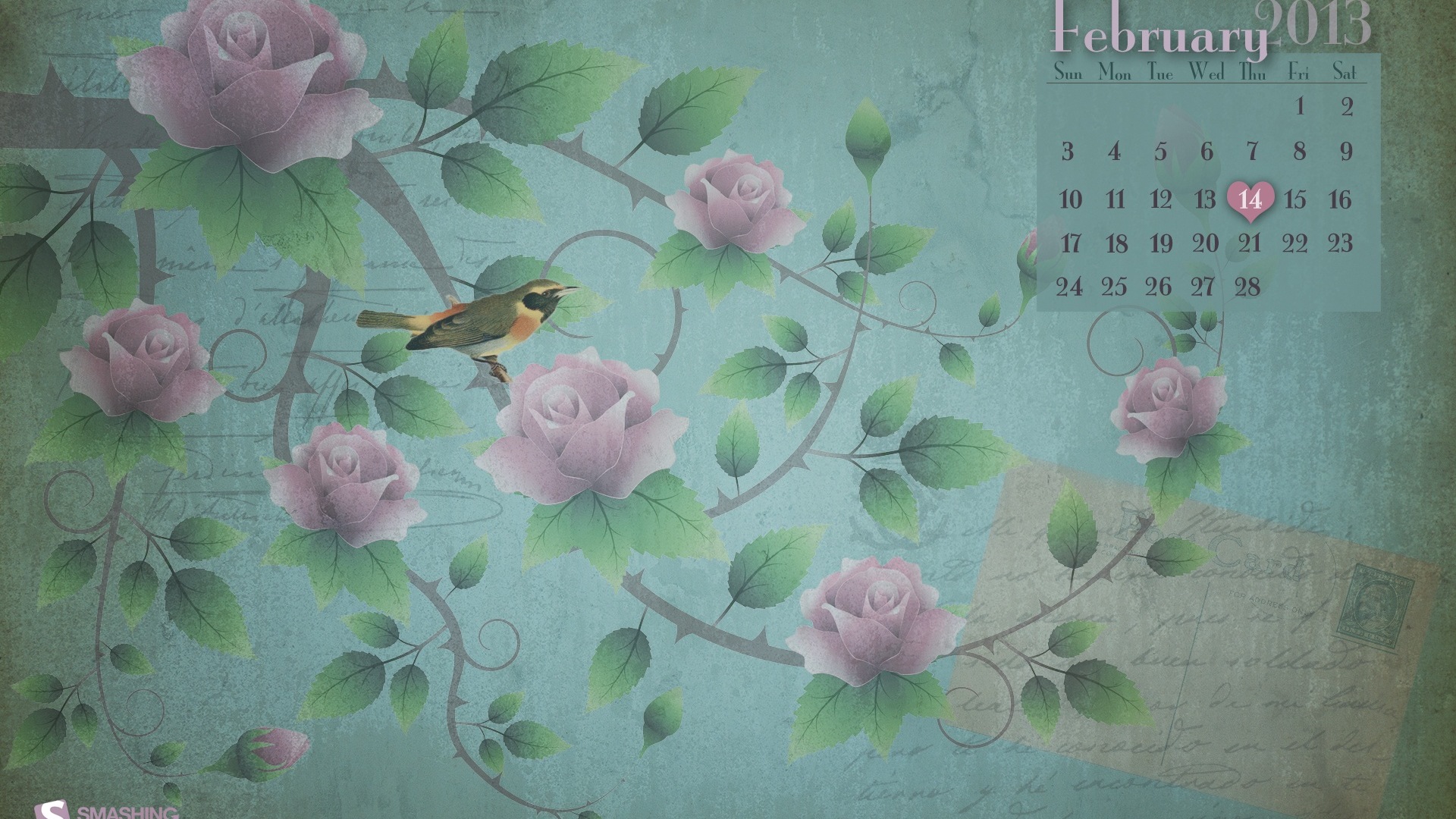 February 2013 Calendar wallpaper (1) #14 - 1920x1080