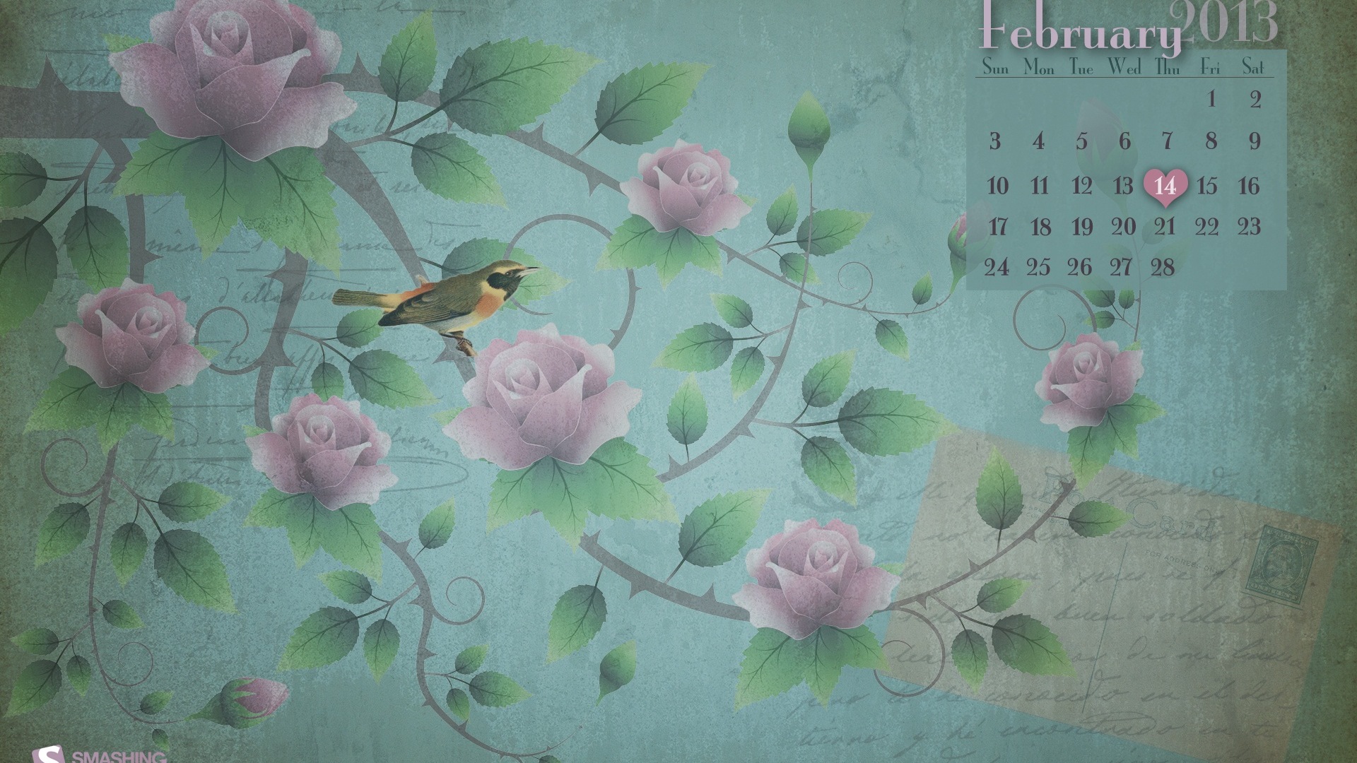 2013년 2월 캘린더 벽지 (1) #14 - 1920x1080