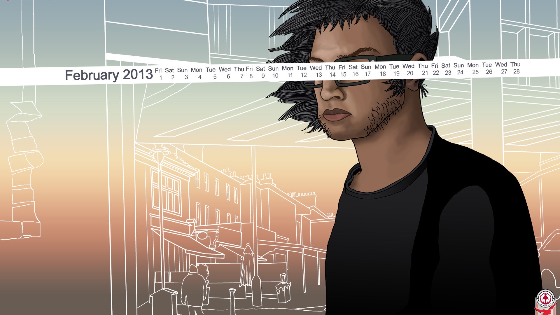 2013年2月 月曆壁紙(二) #7 - 1920x1080
