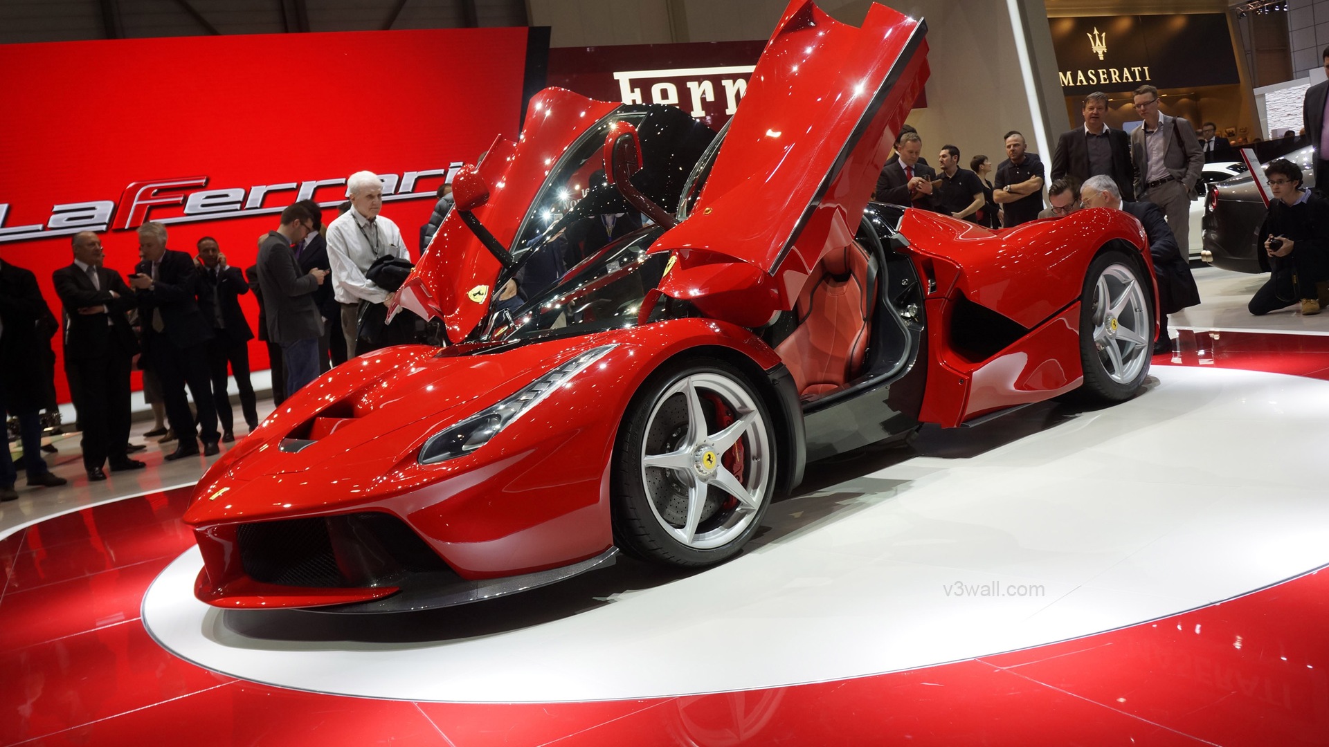 2013 Ferrari LaFerrari 法拉利LaFerrari红色超级跑车高清壁纸9 - 1920x1080