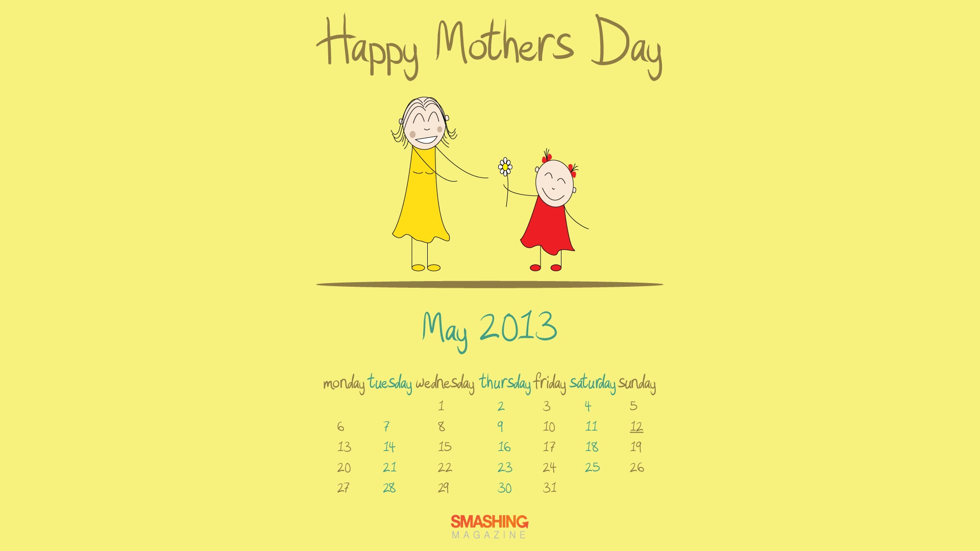 May 2013 calendar wallpaper (2) #5 - 1920x1080