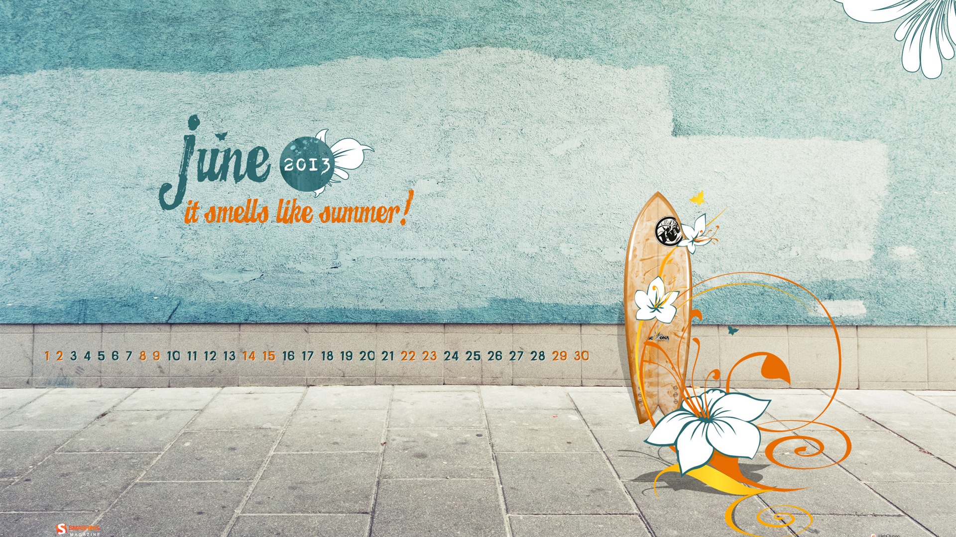 Juni 2013 Kalender Wallpaper (2) #4 - 1920x1080