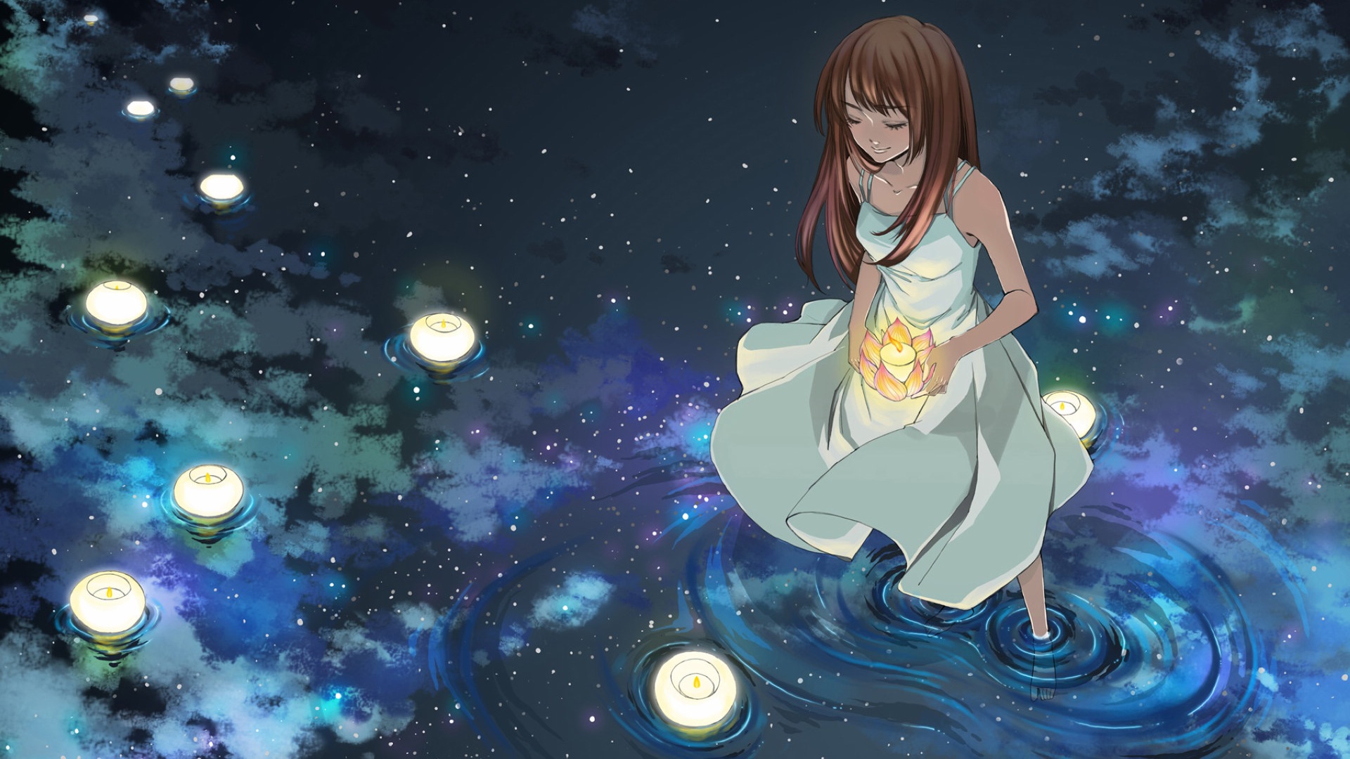 Firefly Summer Beautiful Anime Wallpaper 5 1920x1080 Wallpaper