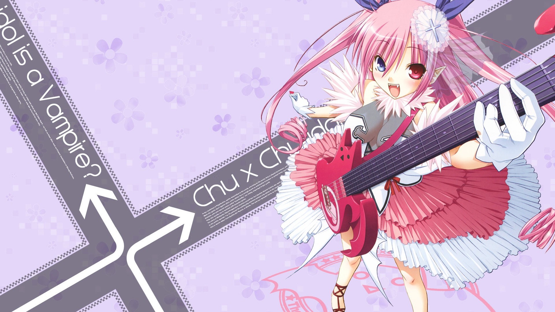 Hudební kytara Anime girl HD tapety na plochu #9 - 1920x1080