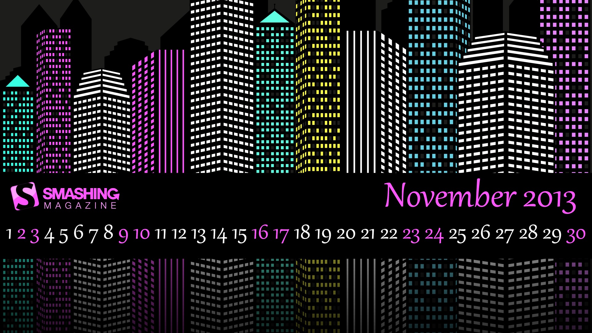 November 2013 Calendar wallpaper (2) #16 - 1920x1080