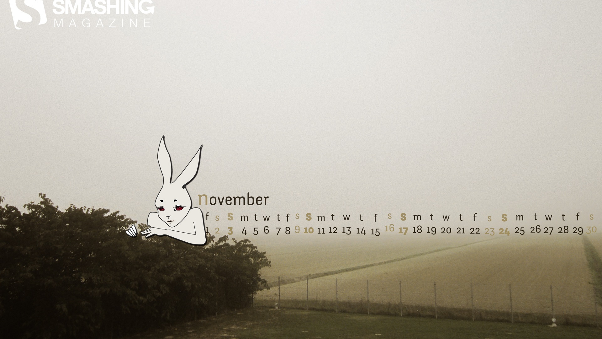 2013年11月 月曆壁紙(二) #19 - 1920x1080