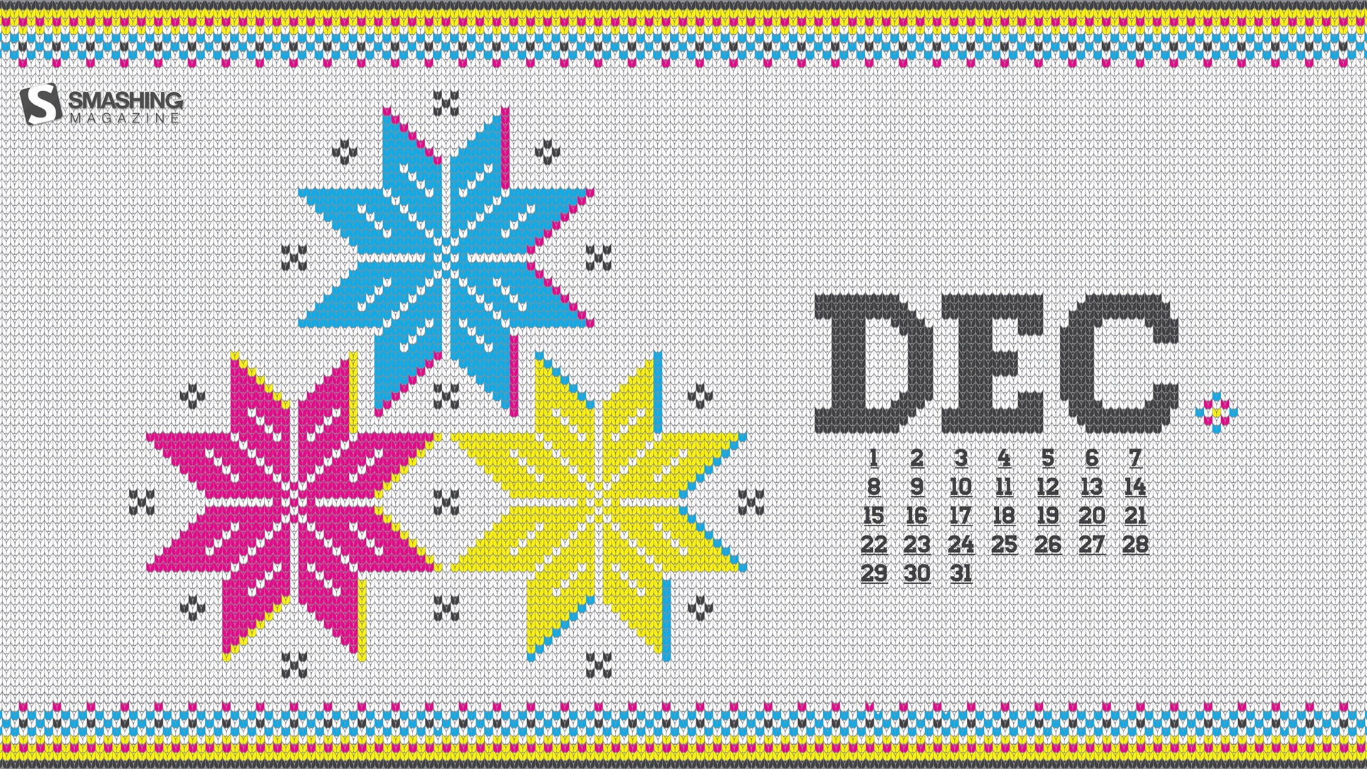 2013年12月 月曆壁紙(一) #3 - 1920x1080
