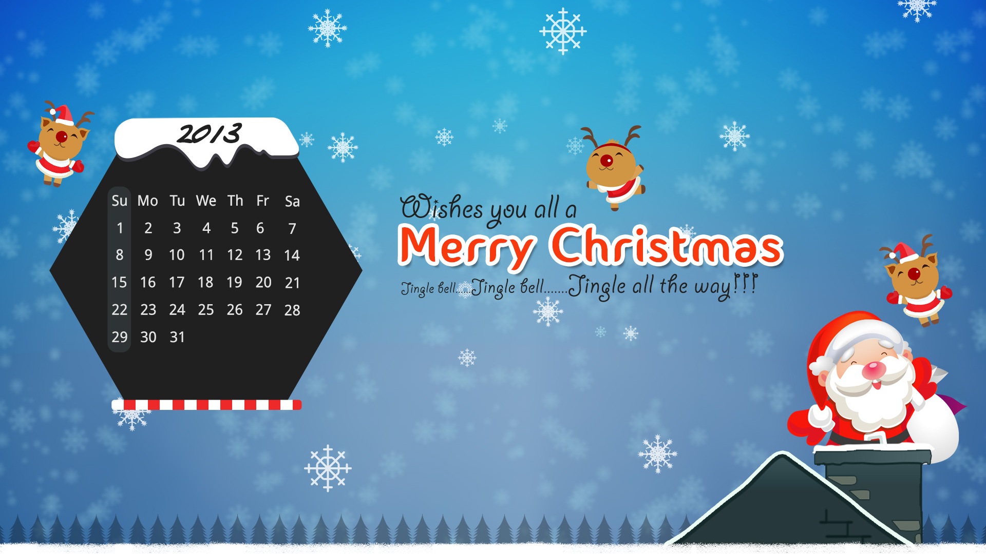 December 2013 Calendar wallpaper (2) #4 - 1920x1080