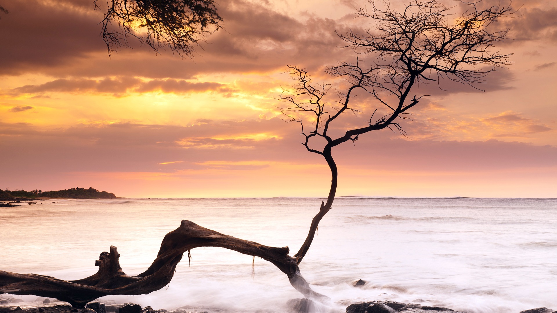 Windows 8 主題壁紙：海灘的日出日落美景 #5 - 1920x1080