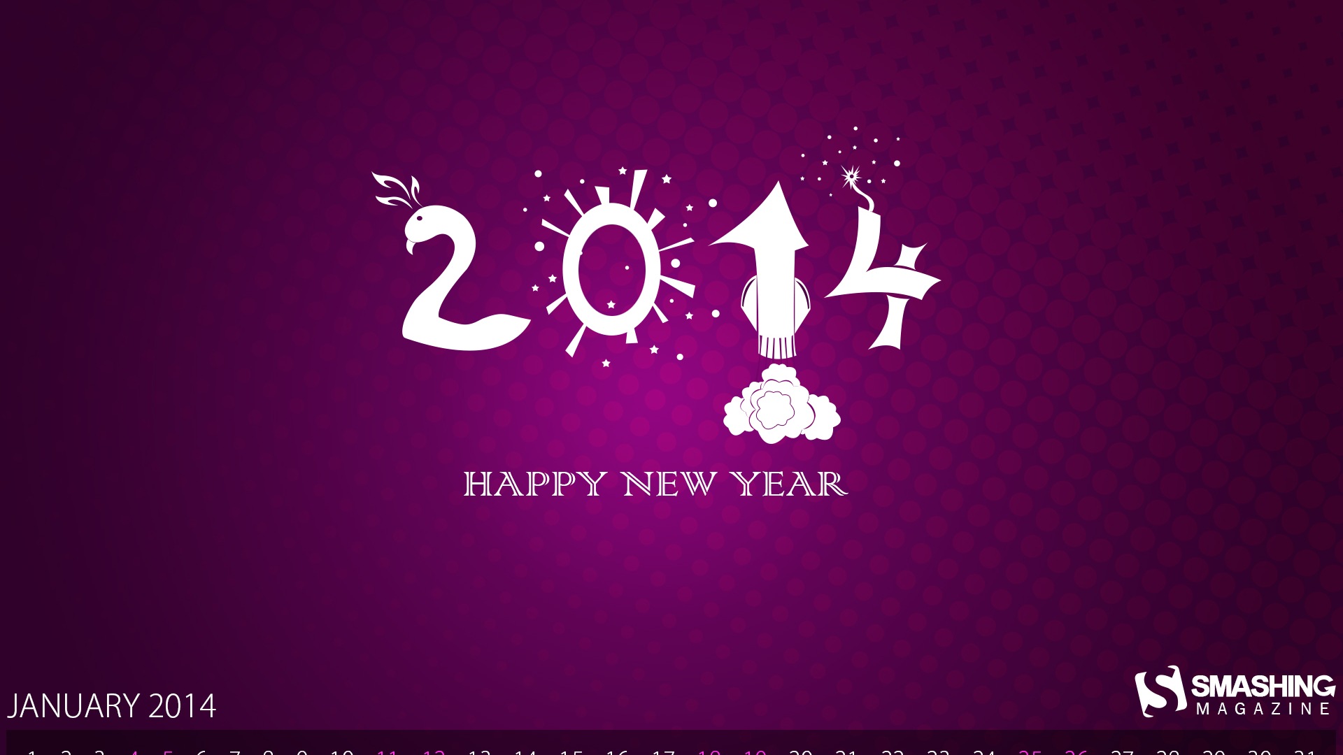January 2014 Calendar Wallpaper (2) #1 - 1920x1080