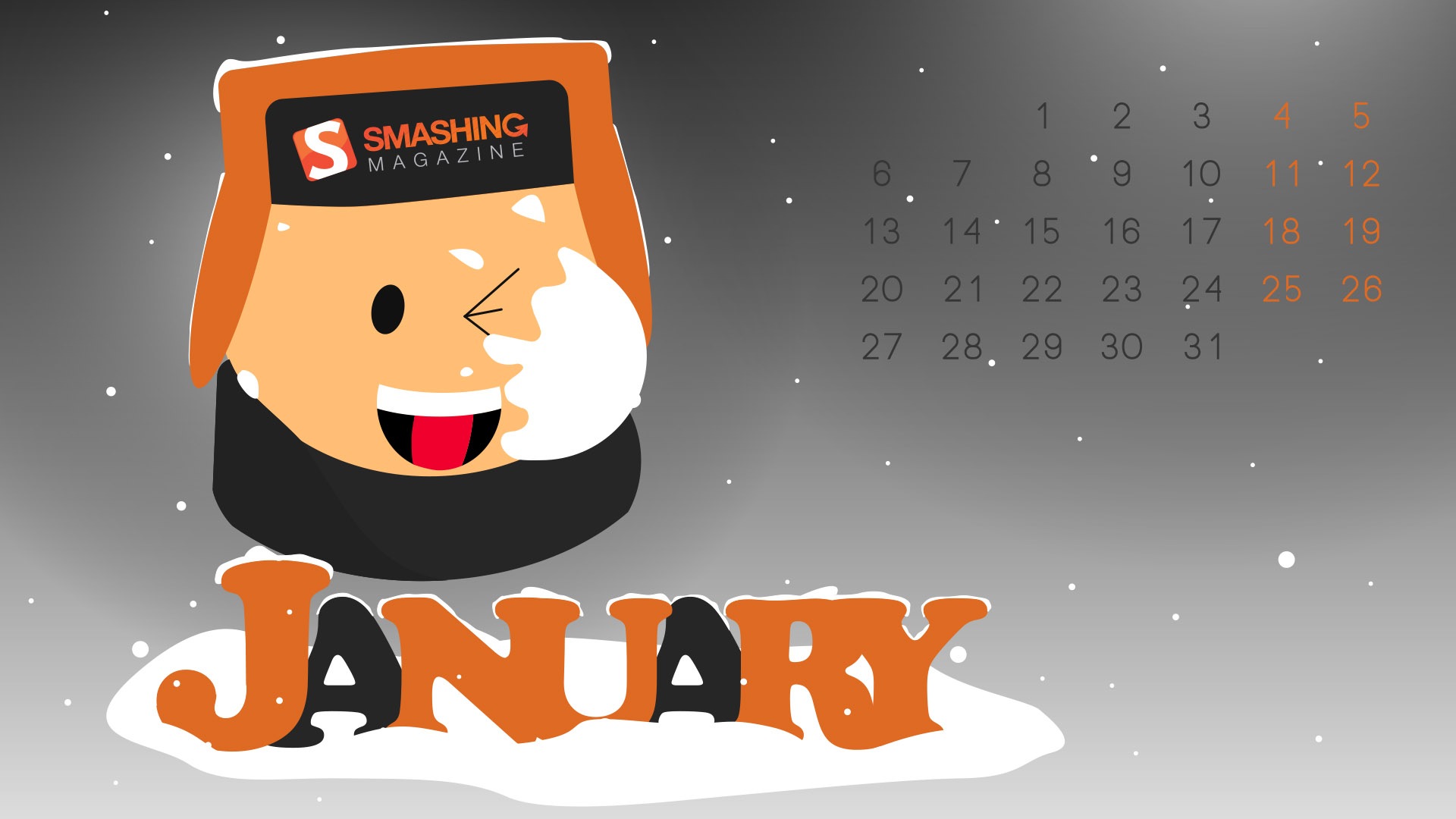 2014年1月 月曆壁紙(二) #12 - 1920x1080