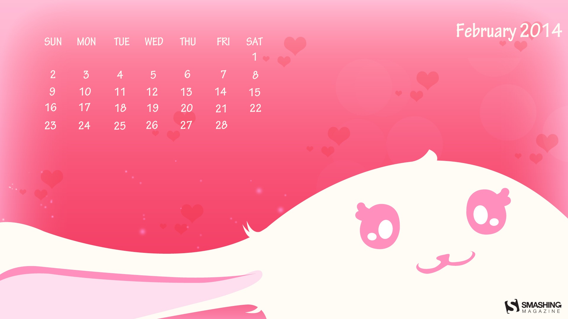 Februar 2014 Kalender Wallpaper (2) #6 - 1920x1080