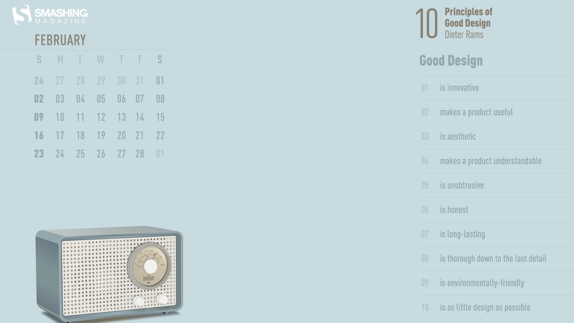 2014年2月 月曆壁紙(二) #10 - 1920x1080