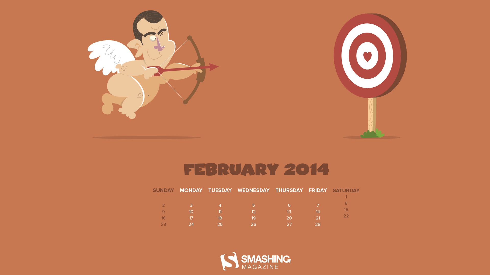 Februar 2014 Kalender Wallpaper (2) #17 - 1920x1080