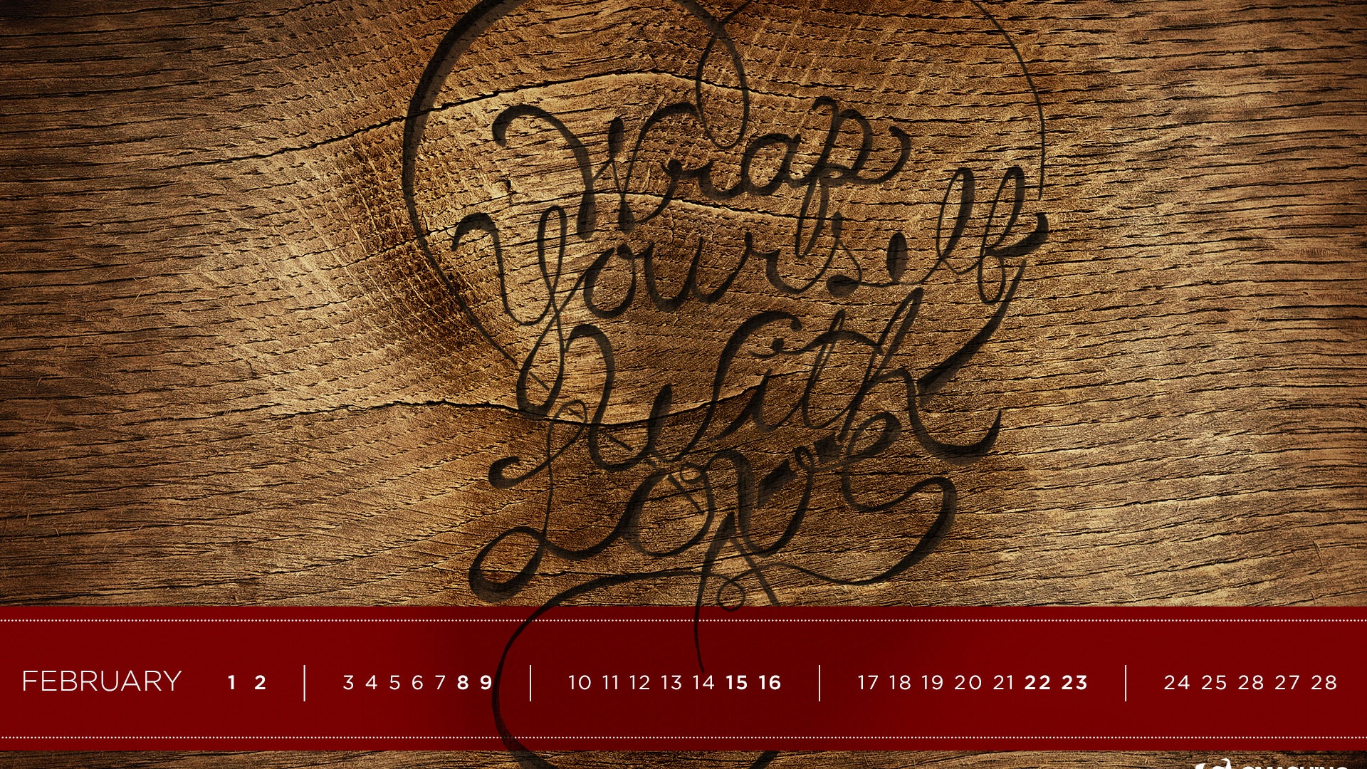 February 2014 Calendar wallpaper (2) #20 - 1920x1080