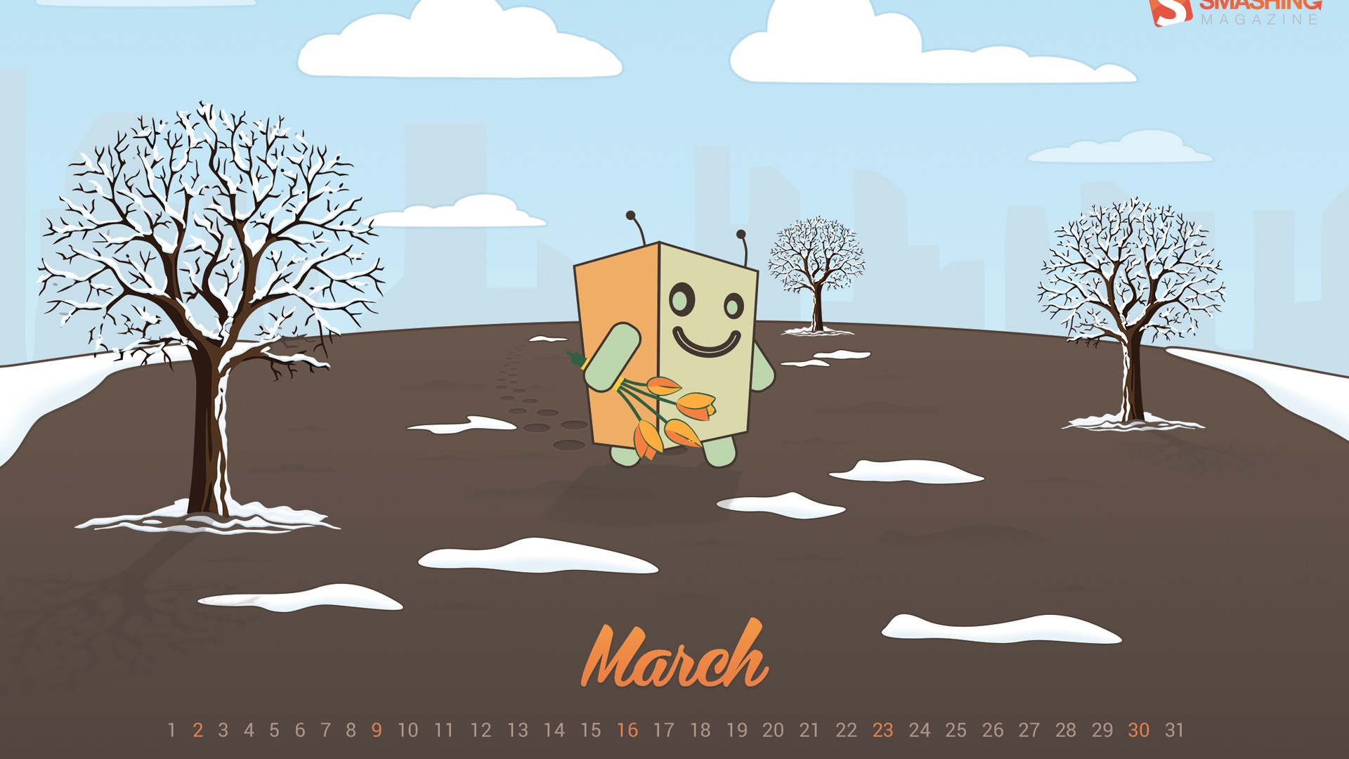 March 2014 calendar wallpaper (1) #15 - 1920x1080