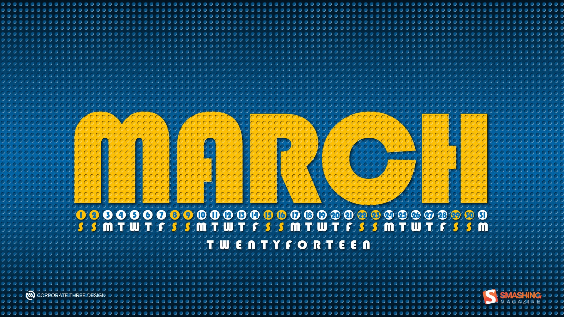 March 2014 calendar wallpaper (2) #1 - 1920x1080