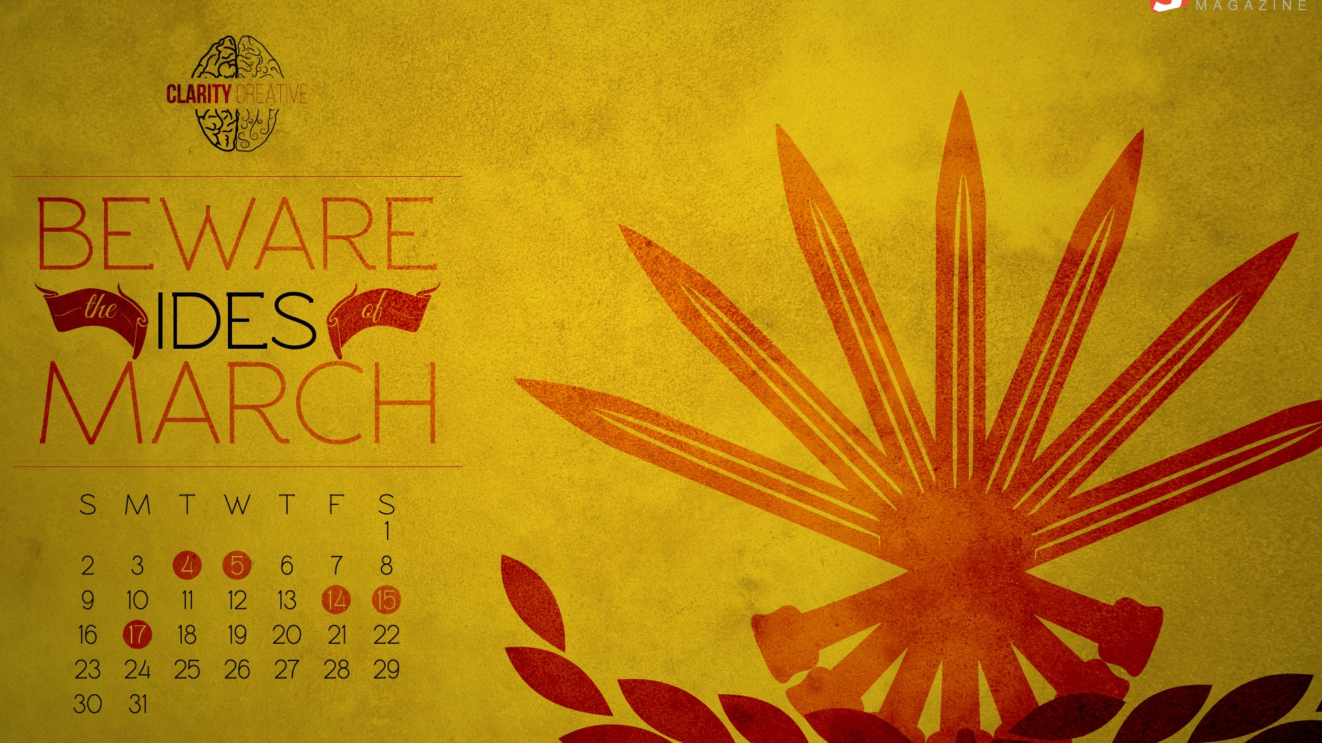 March 2014 calendar wallpaper (2) #3 - 1920x1080