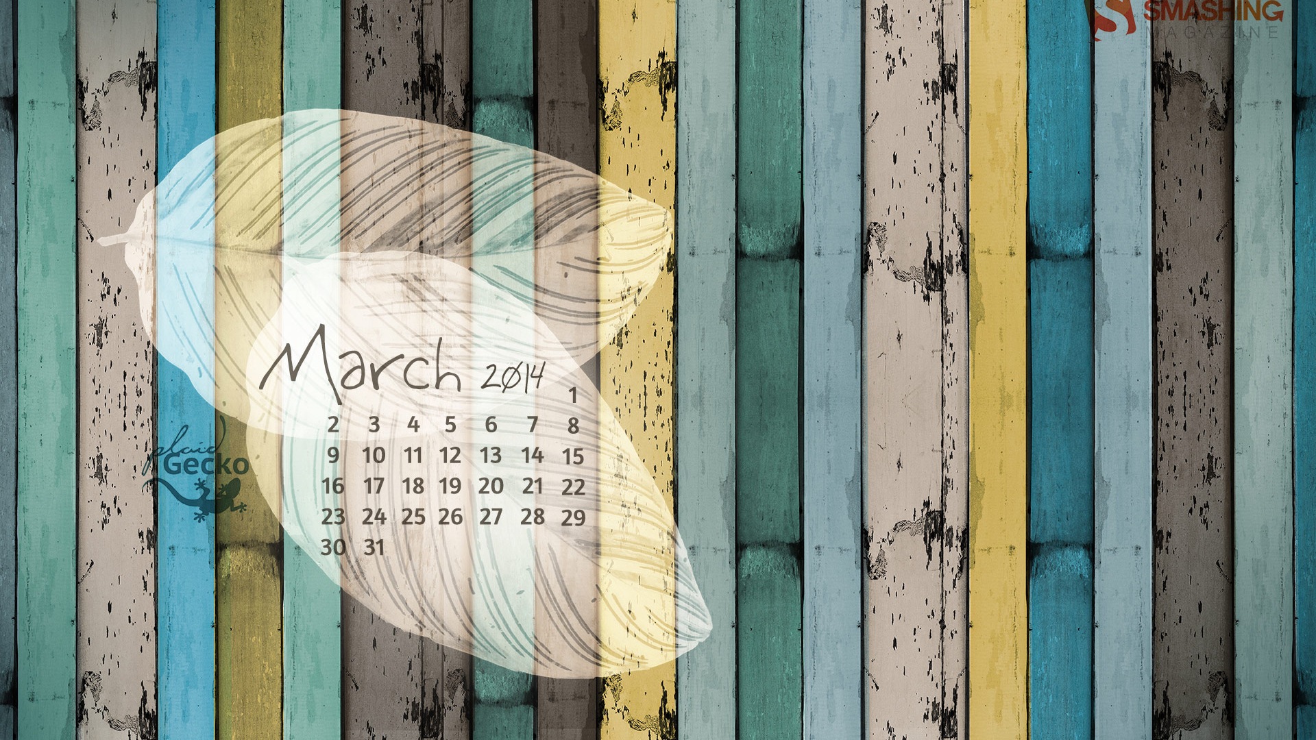März 2014 Kalender Wallpaper (2) #19 - 1920x1080