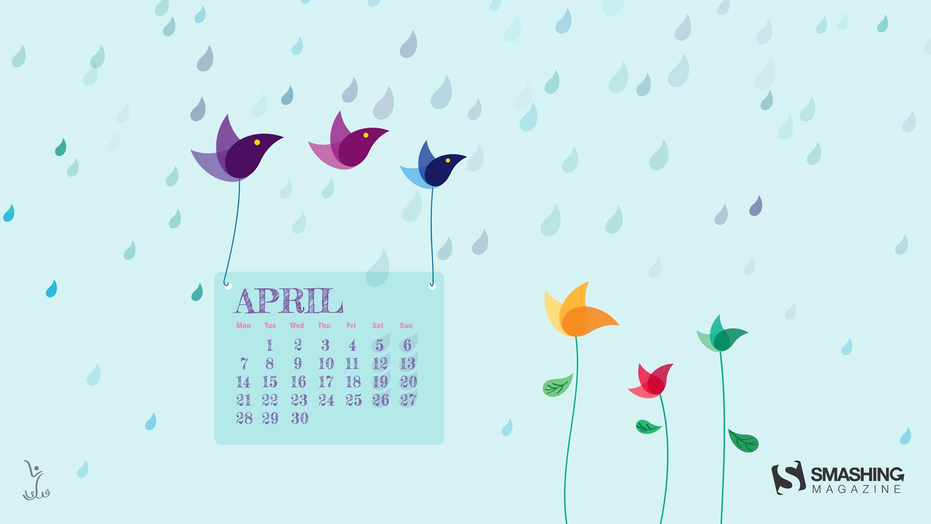 2014年4月 月曆壁紙(二) #8 - 1920x1080