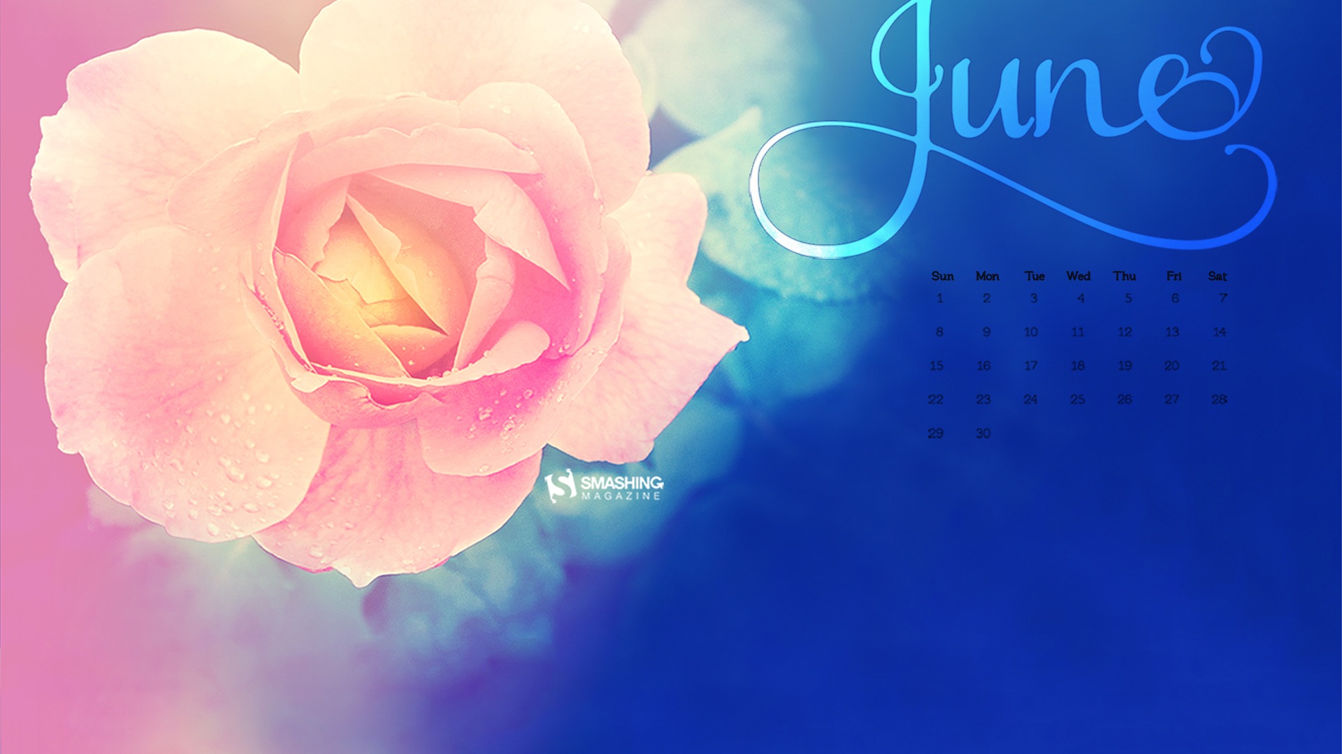 Juni 2014 Kalender Wallpaper (2) #5 - 1920x1080