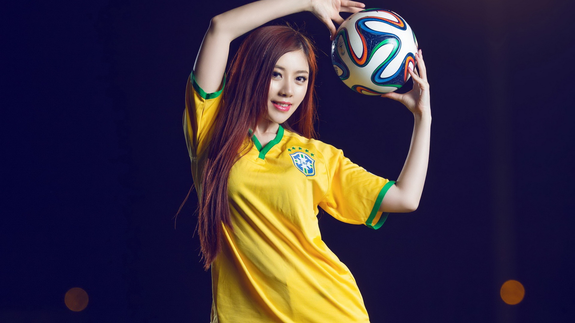 32 camisetas de la Copa del Mundo de fútbol, bebé wallpapers hermosas chicas HD #21 - 1920x1080