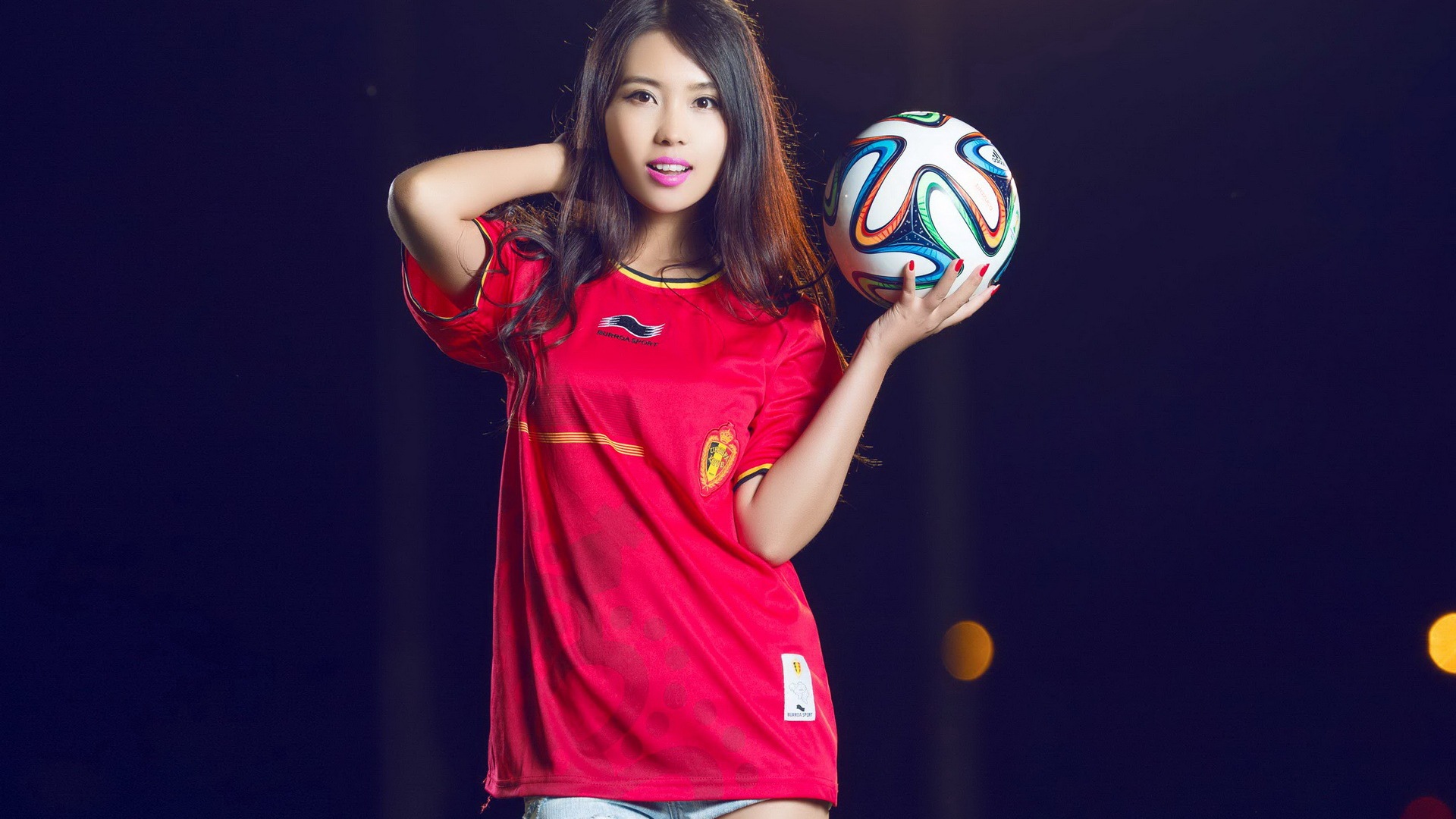 32 World Cup dresy, fotbalové dítě krásné dívky HD Tapety na plochu #31 - 1920x1080
