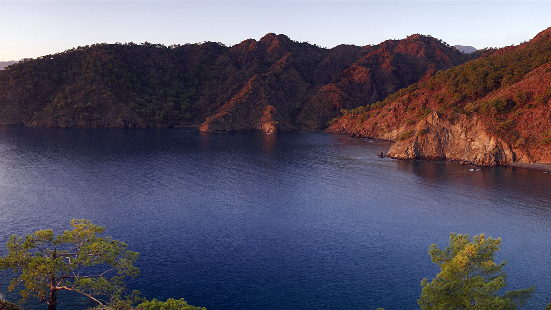 日落海滩美景，Windows 8 全景宽屏壁纸3 - 1920x1080