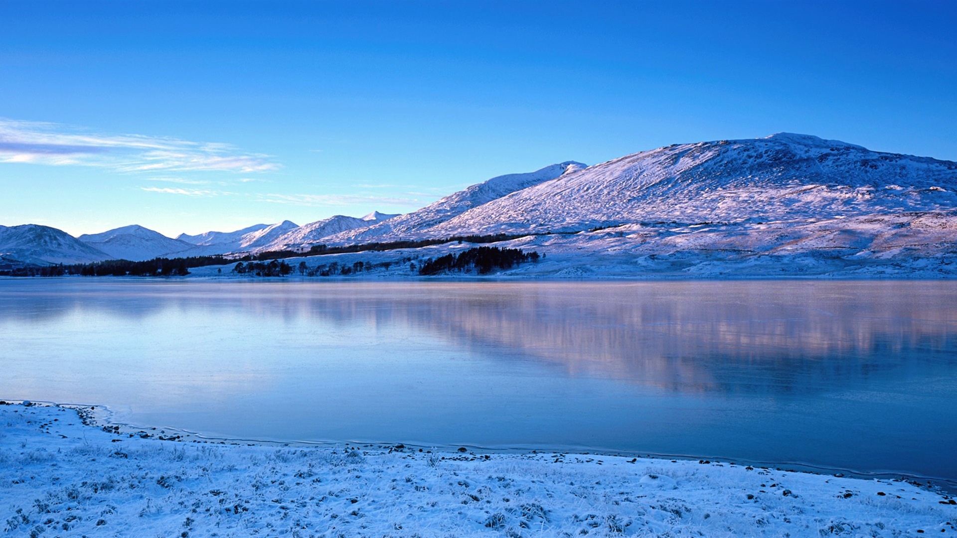 寒冷冬天美麗的雪景，Windows 8 全景寬屏壁紙 #5 - 1920x1080