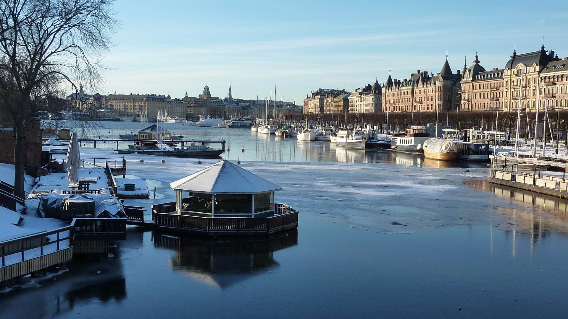 Stockholm, Suède, le fond d'écran paysage de la ville #2 - 1920x1080