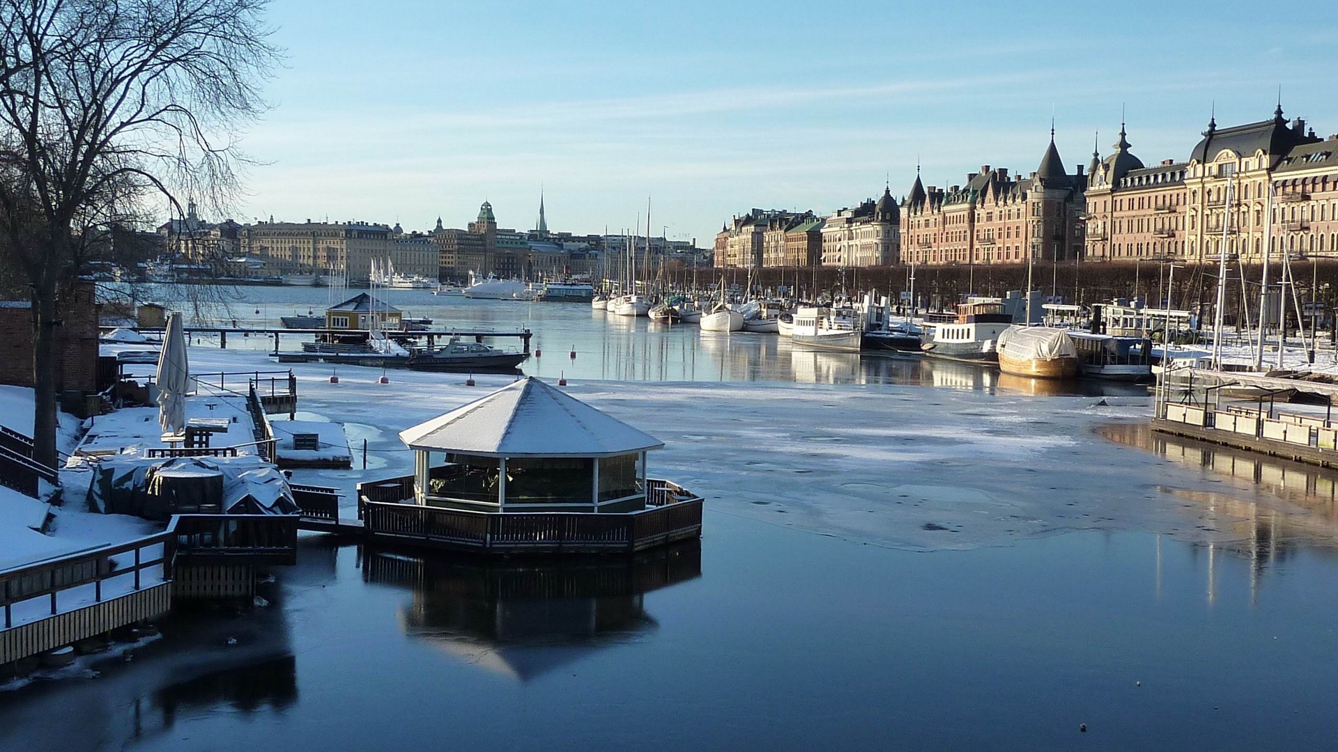 Stockholm, Švédsko, město krajina tapety #2 - 1920x1080