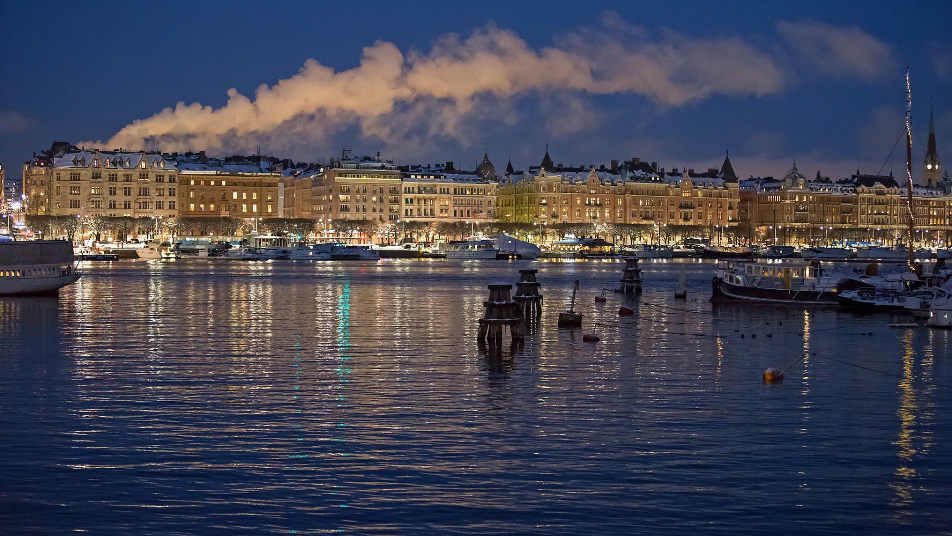 Stockholm, Švédsko, město krajina tapety #3 - 1920x1080