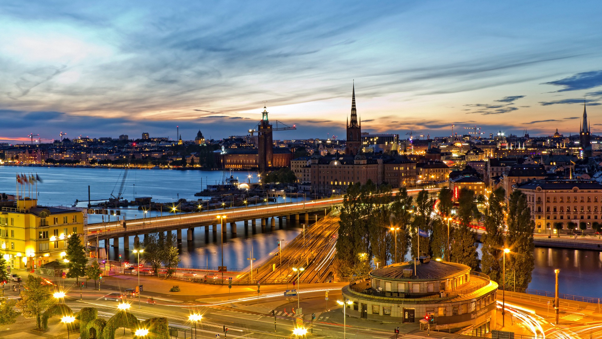 Stockholm, Švédsko, město krajina tapety #5 - 1920x1080