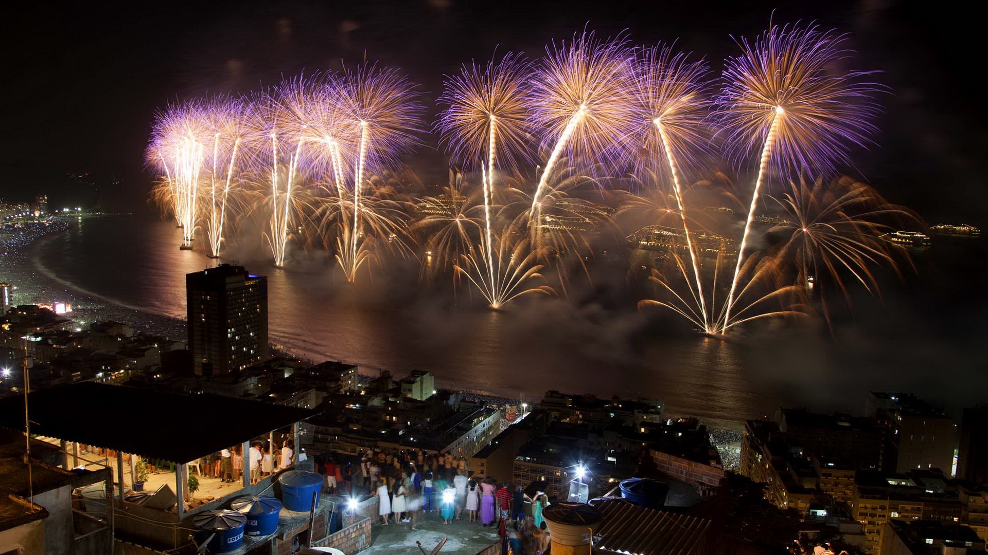 La belleza del cielo nocturno, fuegos artificiales hermosos fondos de pantalla #7 - 1920x1080