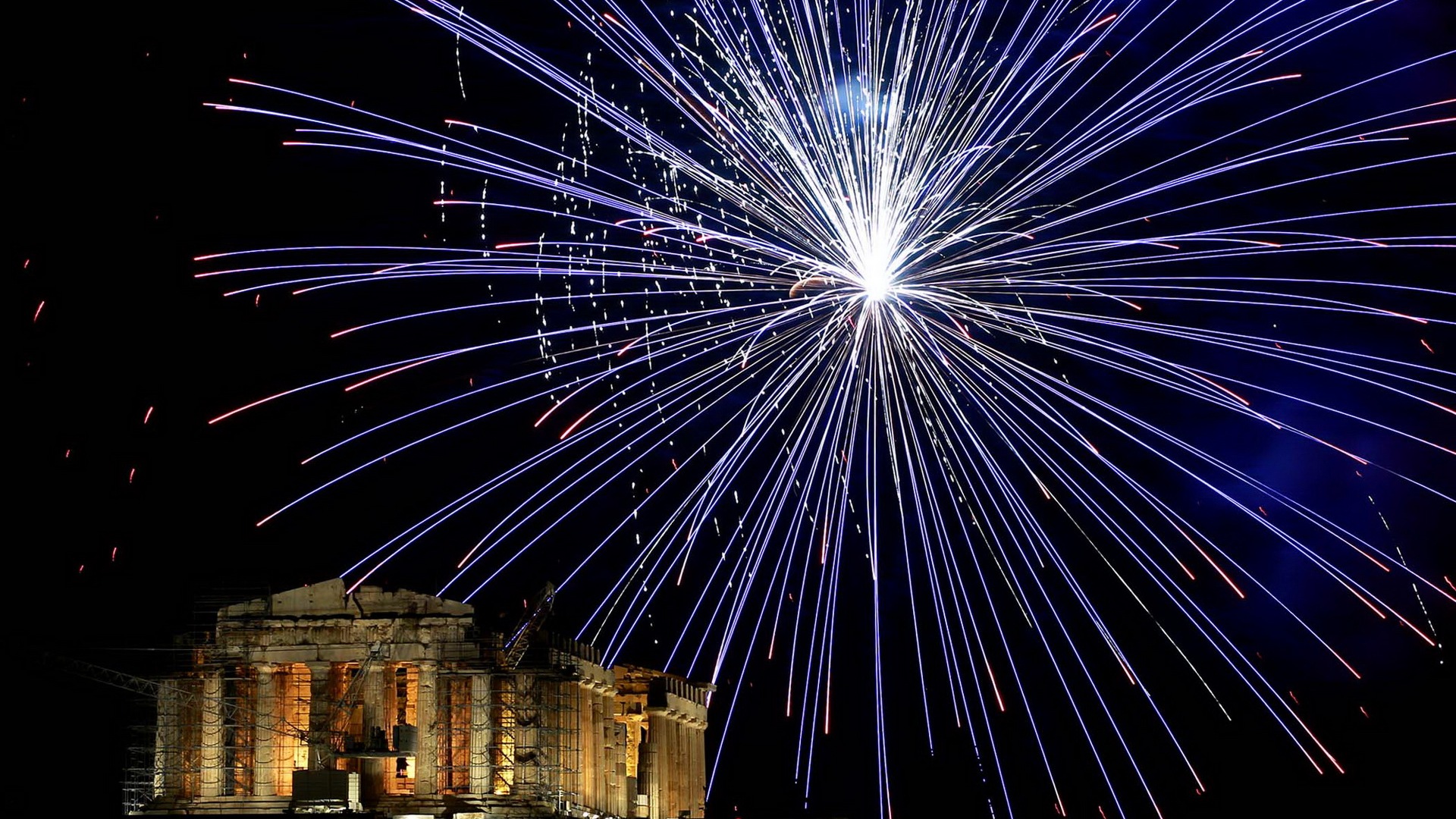 La belleza del cielo nocturno, fuegos artificiales hermosos fondos de pantalla #27 - 1920x1080