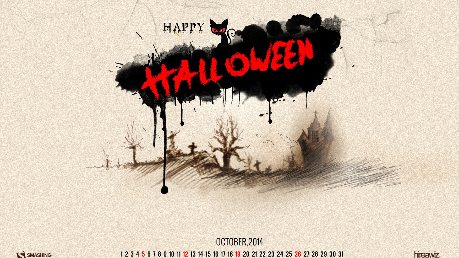Oktober 2014 Kalender Tapete (2) #8 - 1920x1080