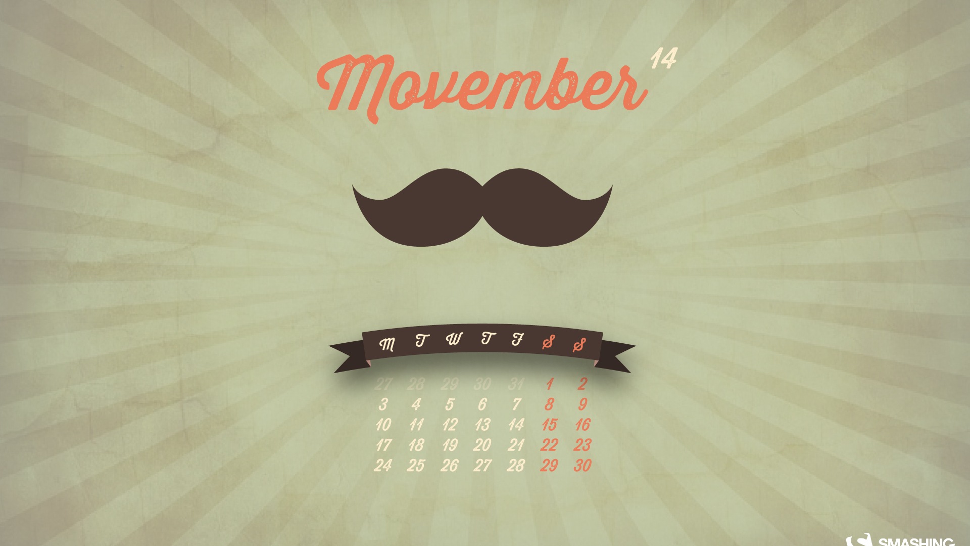 November 2014 Calendar wallpaper(2) #12 - 1920x1080