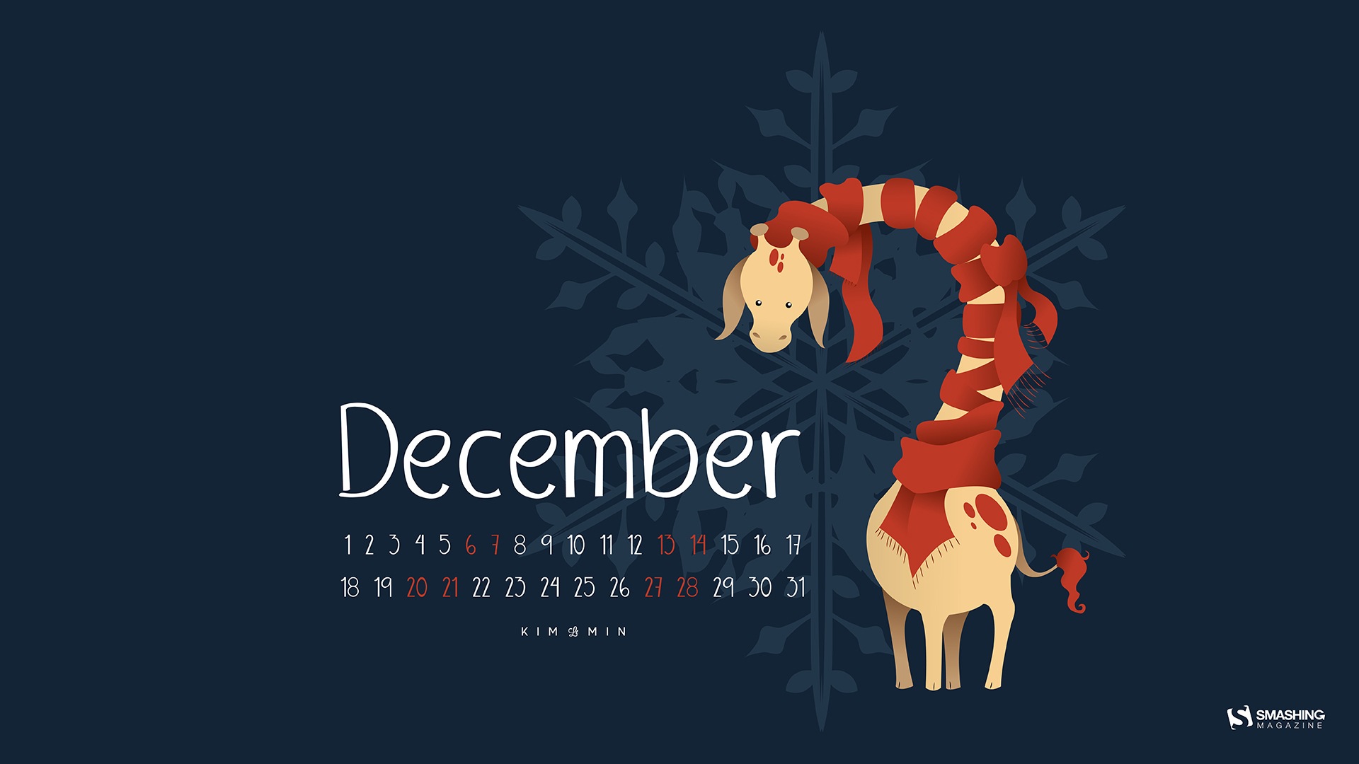 December 2014 Calendar wallpaper (2) #3 - 1920x1080