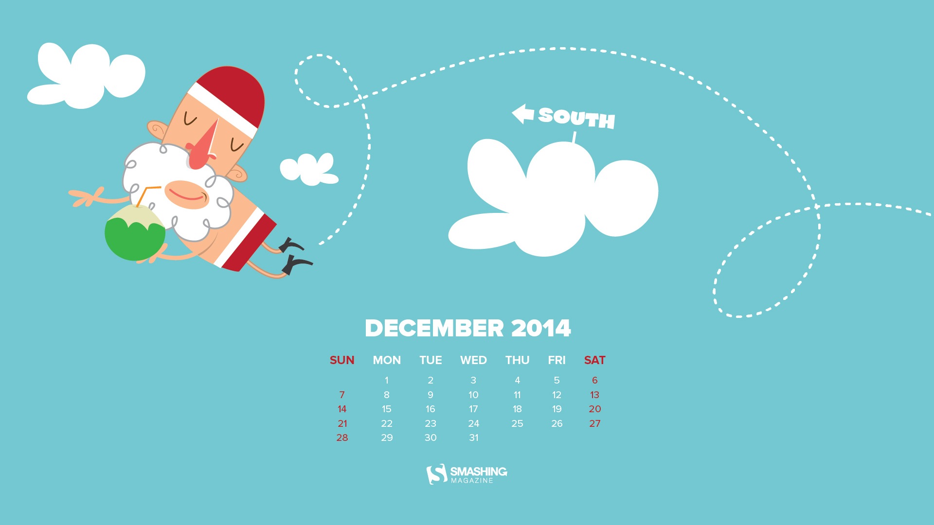 December 2014 Calendar wallpaper (2) #15 - 1920x1080