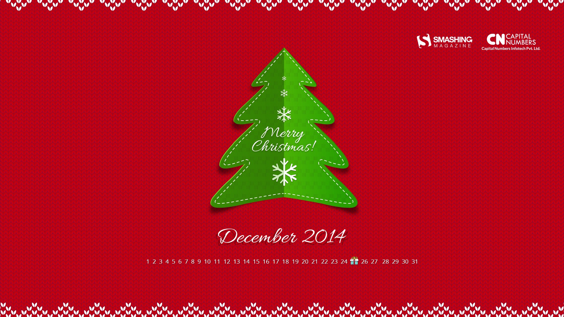 December 2014 Calendar wallpaper (2) #19 - 1920x1080