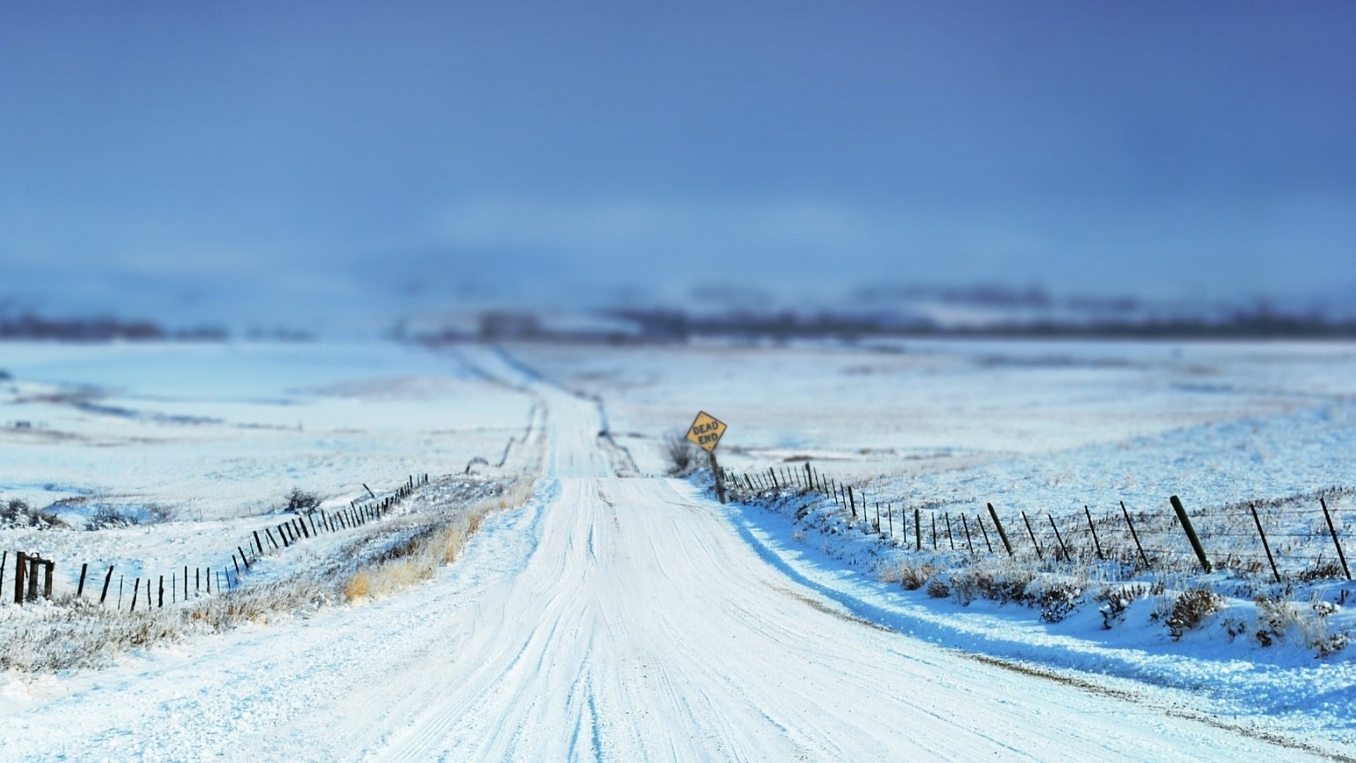 冬天的雪景，山，湖，树木，道路 高清壁纸2 - 1920x1080