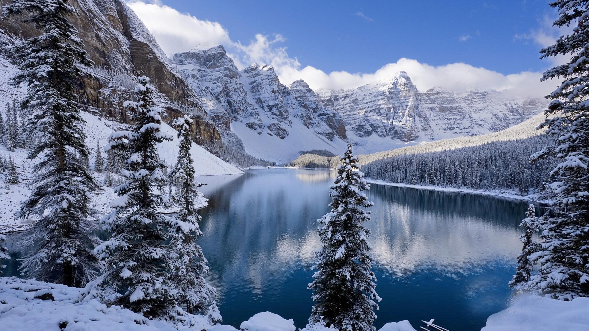 Winter, Schnee, Berge, Seen, Bäume, Straßen HD Wallpaper #12 - 1920x1080