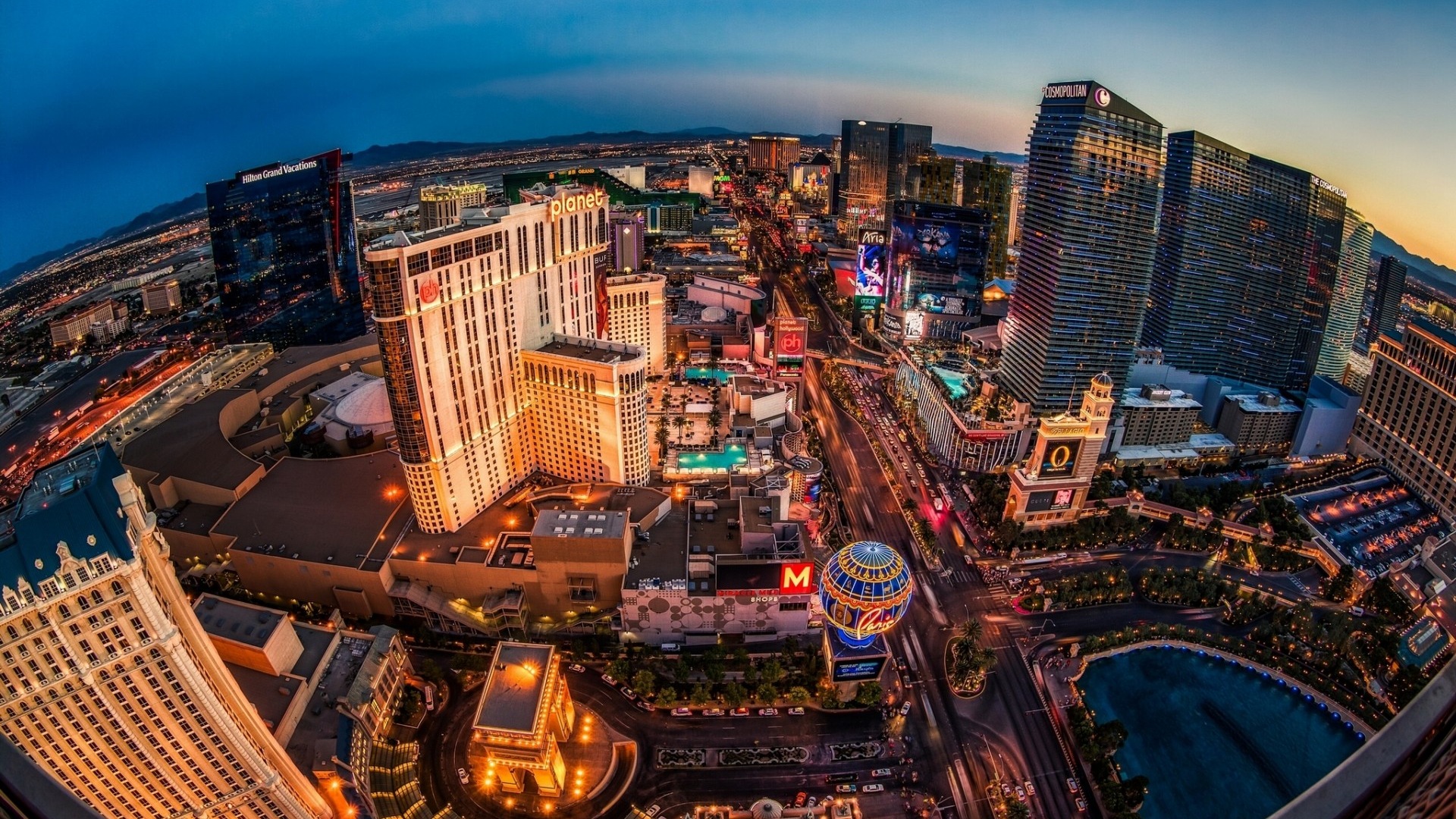 Hermosa noche en fondos de pantalla de alta definición de Las Vegas #1 - 1920x1080