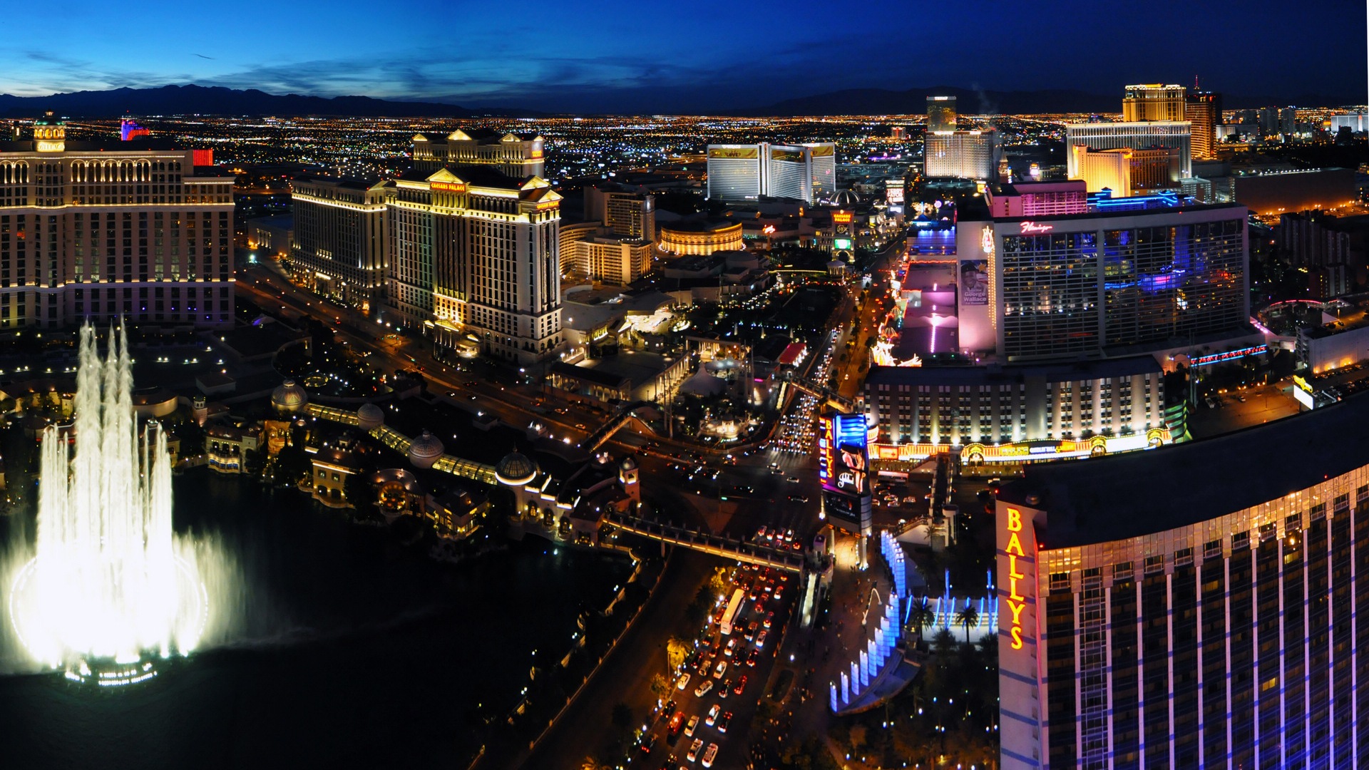 Hermosa noche en fondos de pantalla de alta definición de Las Vegas #7 - 1920x1080