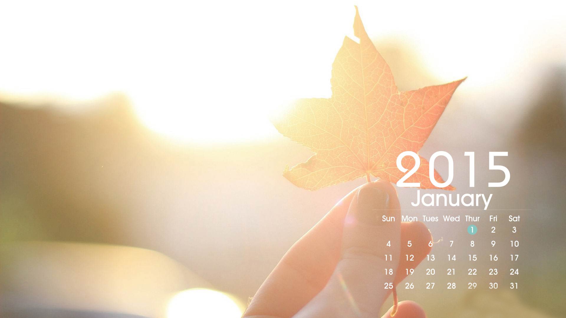 Kalendář 2015 HD tapety na plochu #23 - 1920x1080